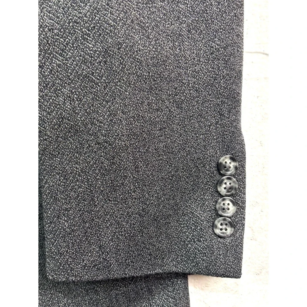 Hart Schaffner Marx‎ 42R Gray Herringbone Blazer Jacket Sport Suit Coat USA Wool